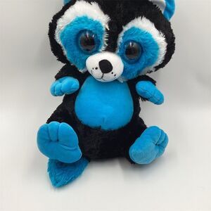 Bright Eyes Blue Raccoon Stuffed‎ Plush Toy 17" Adorable